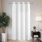 Joydeco Blackout Patio Sliding Door Curtains 108 Inches Long, Grommet Privacy Room Divider Curtains, Extra Wide Thermal Blackout Drapes for Bedroom Living Room (Pure White, 60Wx108L, 1 Panel)