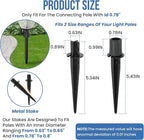 12 Sets Metal Replacement Stakes for Solar Lights, 0.78" x 5.35" Solar Outdoor Ground Spikes for Pathway Lights, Garden Landscape, Yard & Patio Lamps