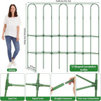 Cucumber Trellis for Raised Bed 5.4x5.5ft U-Shape Adjust Metal Garden Trellis for Climbing Plants Outdoor with Climbing Net Vegetable Arch Trellises Support Plant for Tomato Pea Fruit Squash Trellises