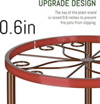 5-Pack Decent Metal Plant Stands, Heavy Duty Flower Pot Stands for Multiple Plant, Anti-Rust Iron Plant Pot Shelf, Decoration Racks for Home Indoor and Outdoor (5 Pack Bronze)