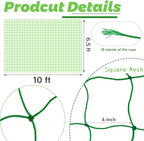 6.5x10FT Plant Trellis Netting,Garden Climbing Grow Net Heavy Duty Polyester Square Mesh Nets for Vining Plant,Tomato,Cucumber,Grape,Fruits,Vegetable