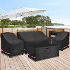 Rileytee Patio Furniture Set Covers, Fit Patio Loveseat, Chair and Coffee - Image 8