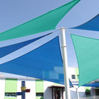 E&K Sunrise 12' x 12' x 12' Sun Shade Sail Triangle Canopy Shade Cover UV Block for Patio Backyard Garden Outdoor (Blue)