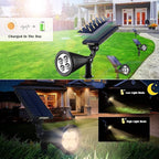 URPOWER Solar Lights Waterproof Solar Lights Outdoor 2-in-1 Adjustable Solar Spotlight Wall Light Auto On/Off Solar-Powered Landscape Lighting for Garden Yard Pathway Swimming Pool (4Pack, Warm White)