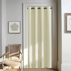 NICETOWN Room Darkening Beige Curtain 80 inch Length, Grommet Thermal Insulated Doorway Drape Blackout Curtain Sound Reducing for Bedroom/Living Room, 1 Panel, W46 X L80