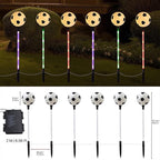 Battery Powered Garden Sports Ball Theme Party Stake Lights Soccer Football LED Landscape Path Lights Indoor/Outdoor Christmas Festival Home Patio Decoration Lamps