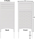 Decorative Fence Panels, 4-Pack Off-White Resin Privacy Screen