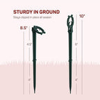 Christmas Light Yard Stakes [Set of 100] Outdoor Light Stakes - 8.5" Tall - Universal Christmas Pathway Lights On Yards, Driveways - Christmas Yard Stakes - USA Made