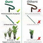 8 Pack Half Round Snake Plant Support Stakes Sets - Strong Plant Support and Cage, Durable Houseplant Stakes, Plant Support Ring for Indoor and Outdoor Plants, Such as Aloe, Peony, Hydrangea, ZZ