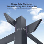 PURPLE LEAF 10' x 13' Aluminum Outdoor Pergola Wind-Resistant Retractable Pergola with Double Sun Shade Canopy Heavy-Duty Metal Pergola for Patios Backyard Deck Garden, Navy Blue