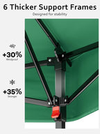 Garvee Pop Up Gazebo Screen Tent,Hexagonal Instant Gazebo Tent with Mosquito Netting Outdoor Canopy,6 Sided Sun Shelter 13x13ft with Mesh Netting,Pavilion Tents for Patio,Green+Beige