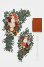Artificial Flowers Swag Kit, Burnt Orange, 26 Ft Draping Fabric