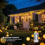 Outdoor String Lights Battery Operated, 22ft 20 LED Bulbs Hanging Lights Dimmable with Timer, Globe Bulb Shatterproof & Waterproof for Outdoor Indoor Patio Backyard Balcony Decor - Warm White
