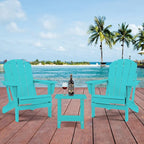Adirondack Outdoor Side Table, 2-Tier Sturdy Patio End Table Weather Resistant, 16.5" Solid Side Table for Patio, Pool, Porch