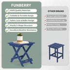FUNBERRY Outdoor Folding Adirondack Side Table, Portable No Assembly Patio End - Image 6