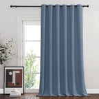 NICETOWN Blackout Curtains & Drapes - Privacy Thermal Efficiency Backdrop Curtains for Bedroom Room Divider Living Room Patio Sliding Glass Door, Wide 80 x Long 144 inch, Stone Blue, 1 Panel