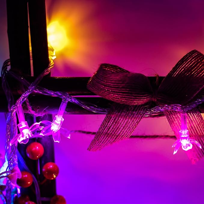 Indoor String Lights, 33ft Purple Cherry Blossom Fairy Lights, 100 LEDs