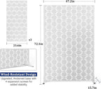 Outdoor Privacy Screen,72" H×47" W Metal Privacy Screen, Freestanding Privacy Fence Panels for Patio