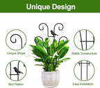 Coomin 14.5 Bird Indoor Plant Trellis for Potted Plants, Small Metal House Plant Trellis for Climbing Plants, Climber Plant Support for Hoya Pothos Ivy, 2p