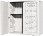 ZZM HDPE Outdoor Storage Shed, Outdoor Plastic Storage Cabinet, Horizontal by ZZM