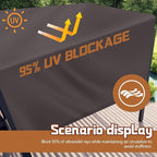 Universal Pergola Replacement Canopy Outdoor Canopy Shade Cover Waterproof Shade Top Cover for Outdoor Patio Porch Backyard(12 x 8 ft,Coffee)
