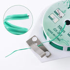 2 Reels 328 Feet (100m) Twist Tie, Green Coated Garden Plant Ties with Cutter for Gardening and Office Organization, Home