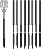 Chunful 8 Kit Solar Light Stakes Replacement Lame Lamp Extension Pole Ground Stake and Joint Connector Kit for Outdoor Garden Backyard(12.2 Inch)