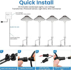 Landscape Lighting Pathway Lights 4 Pack, 5W Low Voltage LED Outdoor Garden - Image 8