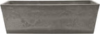 Arcadia Garden Products U65CT Plastic/Stone/Wood Composite Simplicity Window Box, No Drainage Hole (Drillable), Patio Plant Container, Indoor Outdoor Planter, 25.5" x 9, Cement Color