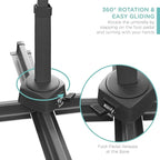 Best Choice Products 10ft Solar LED Cantilever Patio Umbrella, 360-Degree Rotation Hanging Offset Market Outdoor Sun Shade for Backyard, Deck, Poolside w/Lights, Easy Tilt, Cross Base