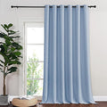 NICETOWN Vintage Blue Blackout Curtains for Bedroom 95 Inch Length - Thermal Insulated Room Darkening Privacy Grommet Window Drapes for Boys Room, Set of 1 Panel, 80 x 95 Inch