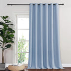 NICETOWN Vintage Blue Blackout Curtains for Bedroom 95 Inch Length - Thermal Insulated Room Darkening Privacy Grommet Window Drapes for Boys Room, Set of 1 Panel, 80 x 95 Inch