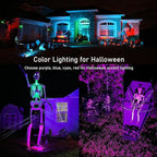 TOVEENEN 25W Color LED Outdoor Landscape Spotlight - Waterproof RGB Spot Lights for Yard Tree House Halloween Christmas, Dual Mode, 120V 25W