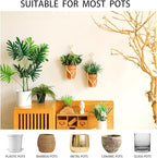 Artilady 2 Pack Beaded Plant Hanger Indoor - Macrame Hanging Planters for Plants Holder No Tassels with Wooden Beads Boho Farmhouse Rustic Home Decor (Wood Color Bead-2pcs)
