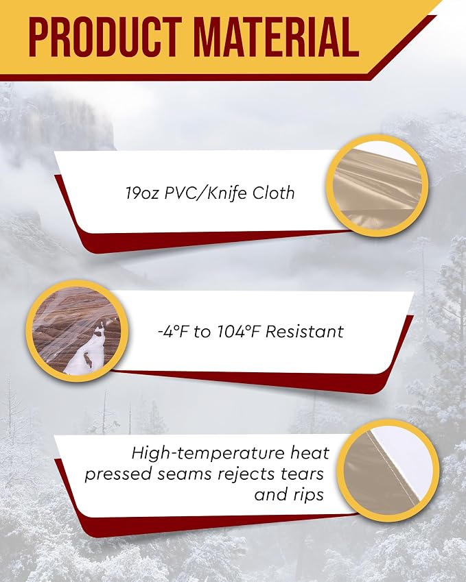 FoundGo 9'H x 15'W Vinyl Curtains - Image 8