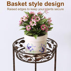 Plant Stand, Heavy Duty Metal Plant Stand Indoor Outdoor, Tall 3 Tiers Plant Shelf for Multiple Plants Pots, Flower Pot Stand for Home, Patio & Garden, Brushed Copper