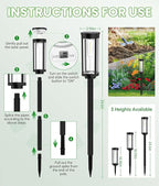 Bright Solar Pathway Lights, 12 Pack Solar Lights Outdoor Waterproof IP65, Auto On/Off Outdoor Garden Decorative Landscape Lighting for Walkway Driveway Lawn Patio Yard