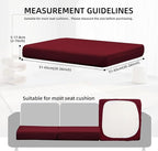 Cushion Covers 14 Pack, Claret Stretch Fit for Patio Furniture