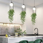Artificial Hanging Plants Wandering Jew Faux Greenery, 5 Pack, 22 Inch
