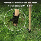 CNQLIS 6 Pcs Outdoor Light Stakes for Tiki Torch Stand - 10 3/4" Steel Torch Stakes - Garden Stakes for Lights, Stakes for Outdoor Lights for Solar Lights,Fishing Rods, Freestanding Poles
