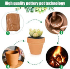 FAMILY 20 Pack 3.15 inch Terra Cotta Clay Flower Pots - Breathable and Paintable Indoor Mini Planters for Kids and Adults