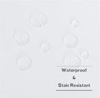NICETOWN Winter White Outdoor Curtains 2 Panels for Patio Waterproof 55'' Wide 108'' Long, Stainless Steel Silver Grommet Privacy Protect Outdoor Drapes for Patio/Front Porch/Pergola