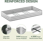 Raised Garden Bed with Self-Watering System, 8x4x1 ft Elevated Planter Boxes Outdoor with PE Cover, Galvanized Raised Beds for Gardening,Vegetables,Flowers, Backyard, Patio