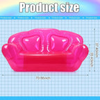 Inflatable Sofa Double Seat Pink PVC Air Couch for Indoor and Outdoor Use