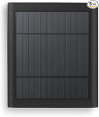 1 Pack 4W Solar Charger for Ring Spotlight & Stick Up Outdoor Cam, Black, High Efficiency, 10FT/3M Long Cable with USB-C to Ring Barrel Plug