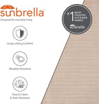 Vivere Double Sunbrella Hammock with Space-Saving Steel Stand, Heavy-Duty Portable Outdoor Hammock Set for Backyard, Patio, or Travel, Sand