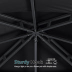 MASTERCANOPY Outdoor Garden Gazebo for Patios with Stable Steel Frame and Netting Walls (9x9,Black)