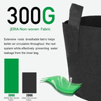 JERIA 12-Pack 30 Gallon Grow Bags, 300G Thickened Nonwoven Garden Pots,Heavy Duty Fabric Pots with Reinforced Handles