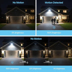 LED Parking Lot Light 150W - Motion Sensor Outdoor Lights UL Listed - 5000K 22500lm Led Flood Security Light with Photocell - Wall Mount Commercial Street Area Light for Yard Barn Garage - 100-277V