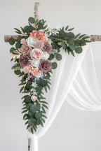 Artificial Flowers Wedding Arch Swag Kit, Dusty Rose, 26 Ft Draping